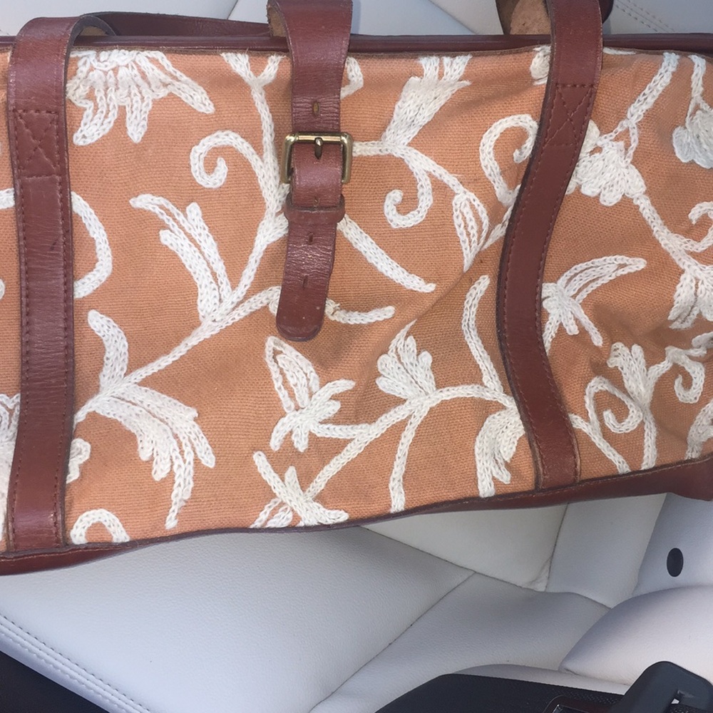 Vintage styled floral J&M Davidson handbag